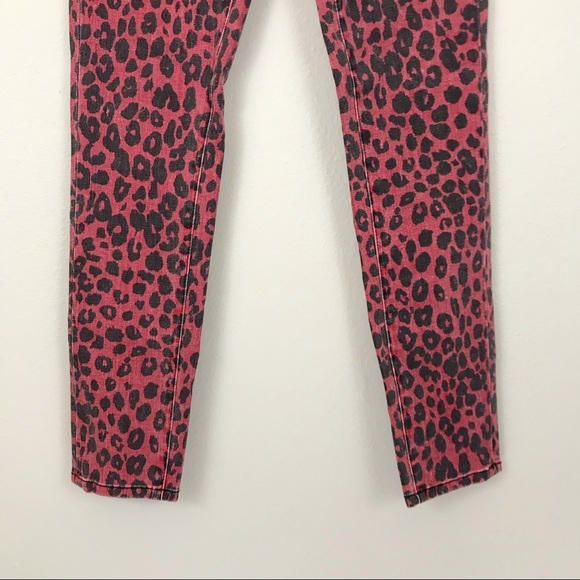 NEW LF Carmar Ryan Red Cheetah Mid-Rise Slim Jeans - Picture 4 of 8